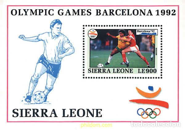 Sellos: 241817 MNH SIERRA LEONA 1992 25 JUEGOS OLIMPICOS VERANO BARCELONA 1992 - 16 JUEGOS OLIMPICOS INVIER