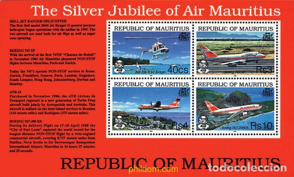 Sellos: 44101 MNH MAURICIO 1993 25 ANIVERSARIO DE AIR MAURITIUS