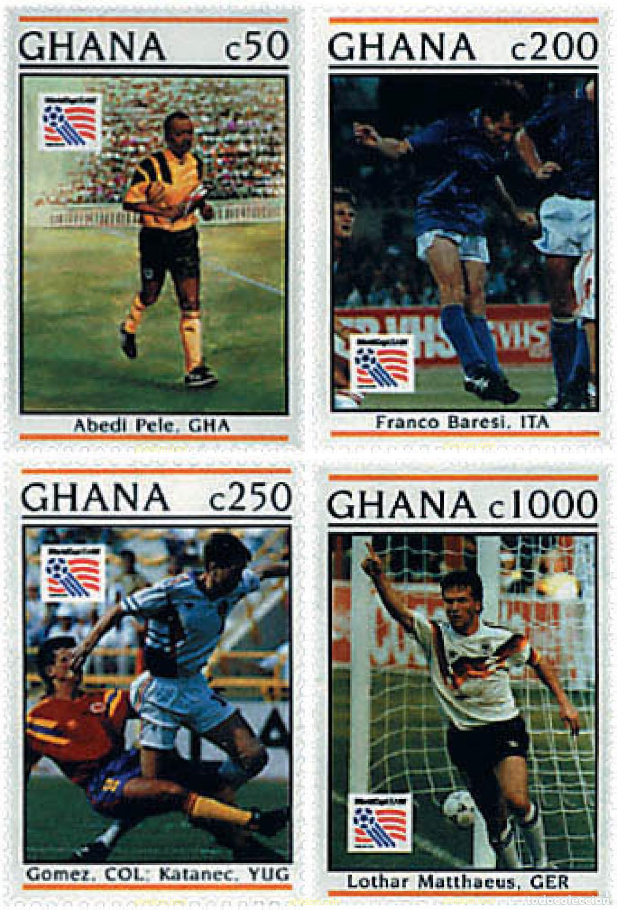 Sellos: 317472 MNH GHANA 1993 COPA DEL MUNDO DE FUTBOL. USA-94