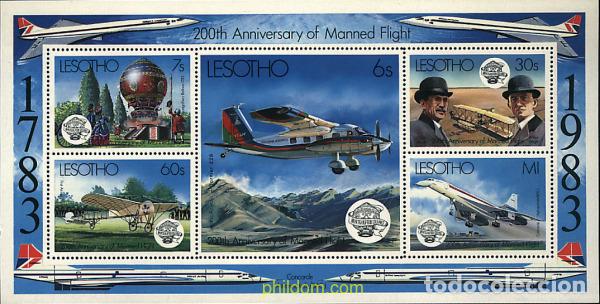 Sellos: 47769 MNH LESOTHO 1983 PIONEROS DE LA AVIACION