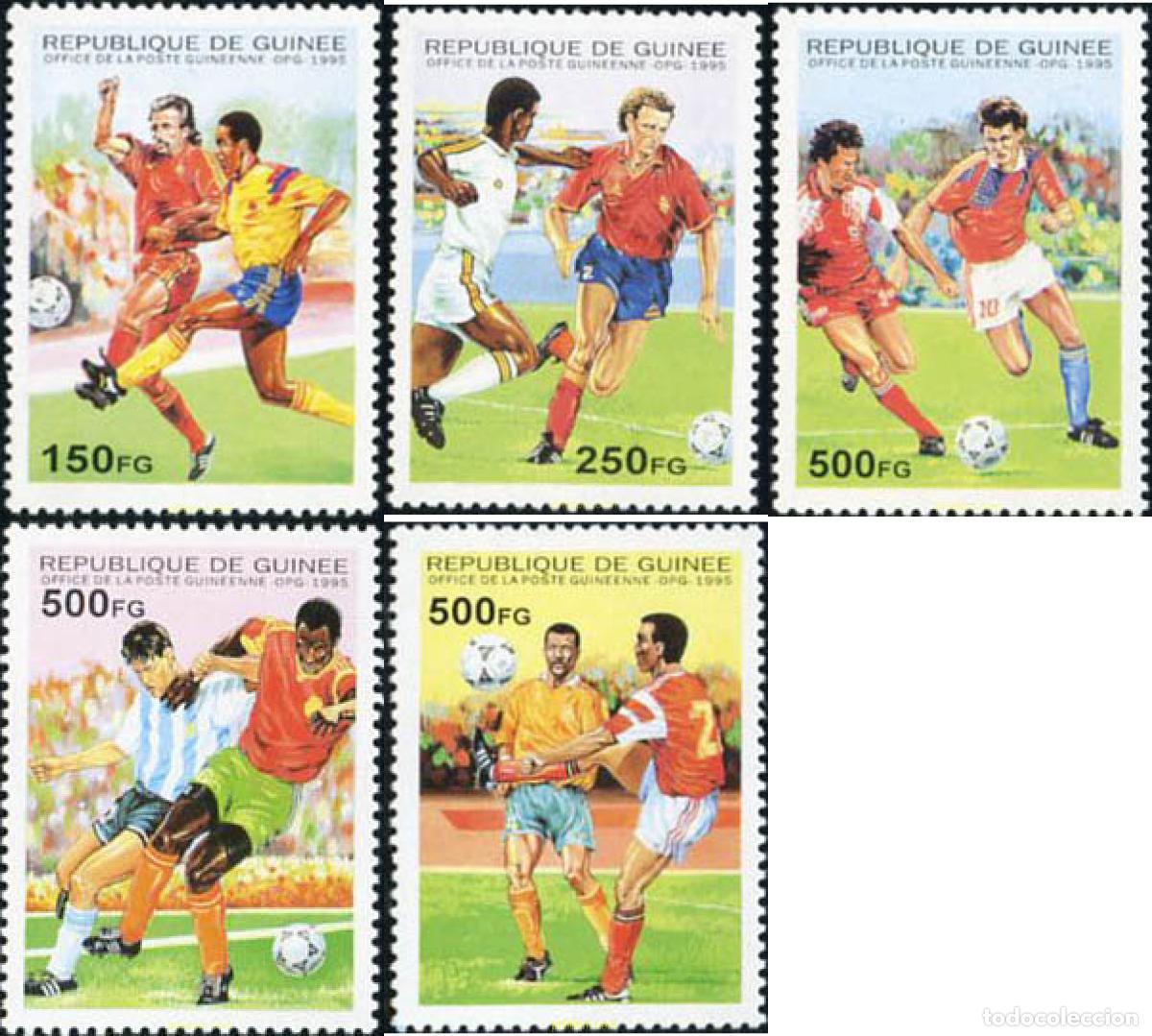 Sellos: 28171 MNH GUINEA 1995 COPA DEL MUNDO DE FUTBOL. FRANCIA-98