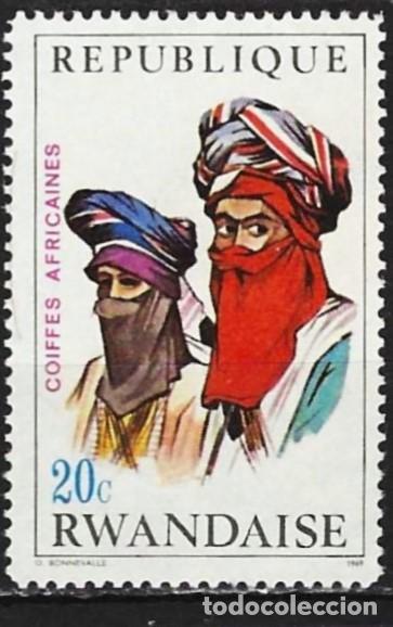 Sellos: Ruanda 1969 - Mi 327 - YT 301 - Peinado africano - MNG