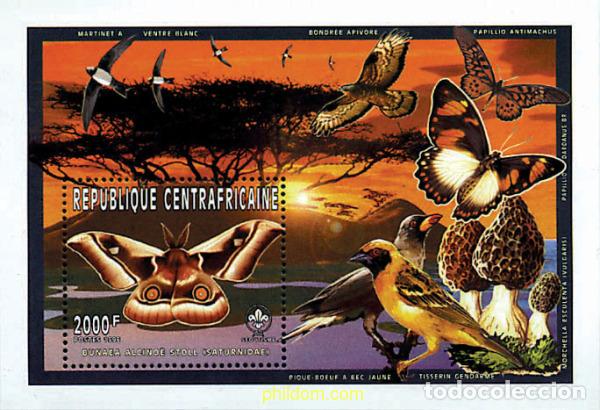 Sellos: 75639 MNH CENTROAFRICANA 1997 FAUNA Y FLORA. ESCULTISMO