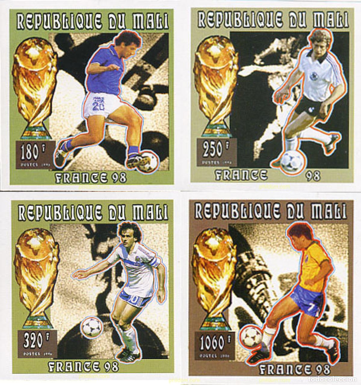 Sellos: 13108 MNH MALI 1996 COPA DEL MUNDO DE FUTBOL. FRANCIA-98