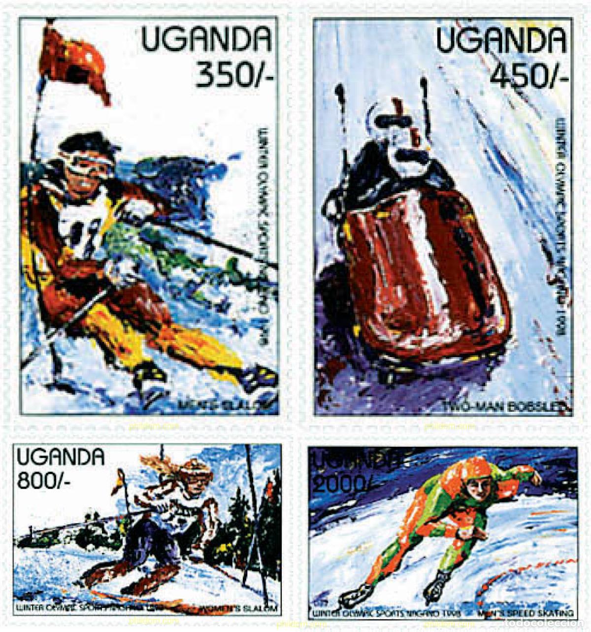 Sellos: 89656 MNH UGANDA 1997 18 JUEGOS OLIMPICOS DE INVIERNO NAGANO 1998