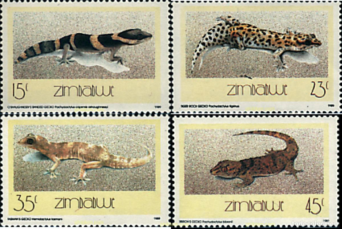 Sellos: 34216 MNH ZIMBABUE 1989 REPTILES