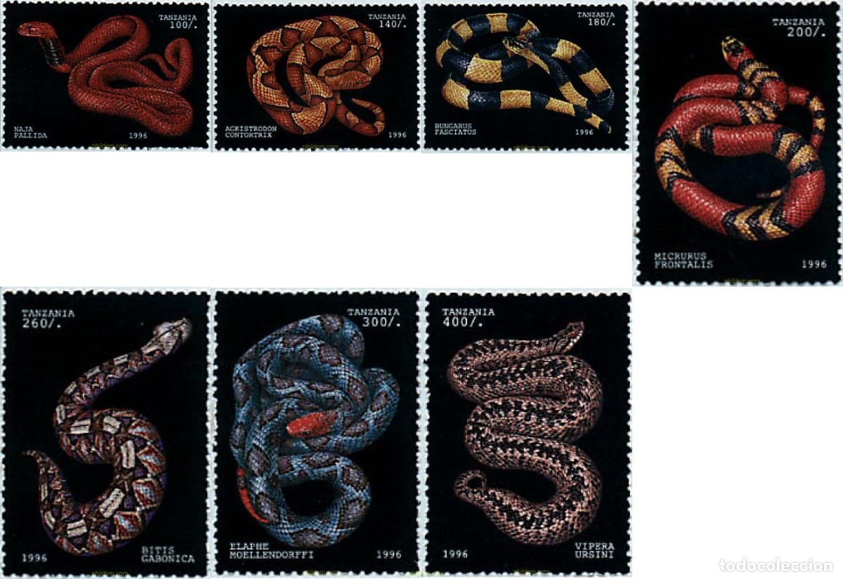 Sellos: 51184 MNH TANZANIA 1996 SERPIENTES