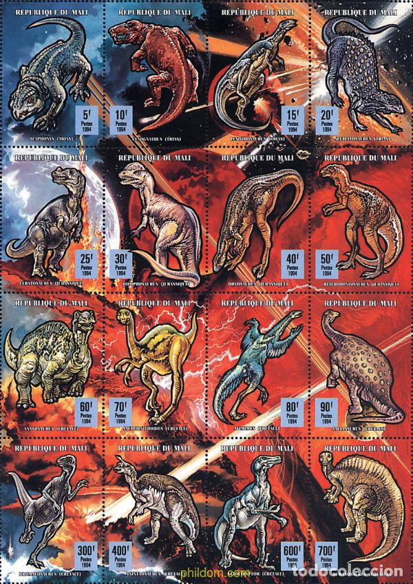 Sellos: 221900 MNH MALI 1994 FAUNA PREHISTORICA