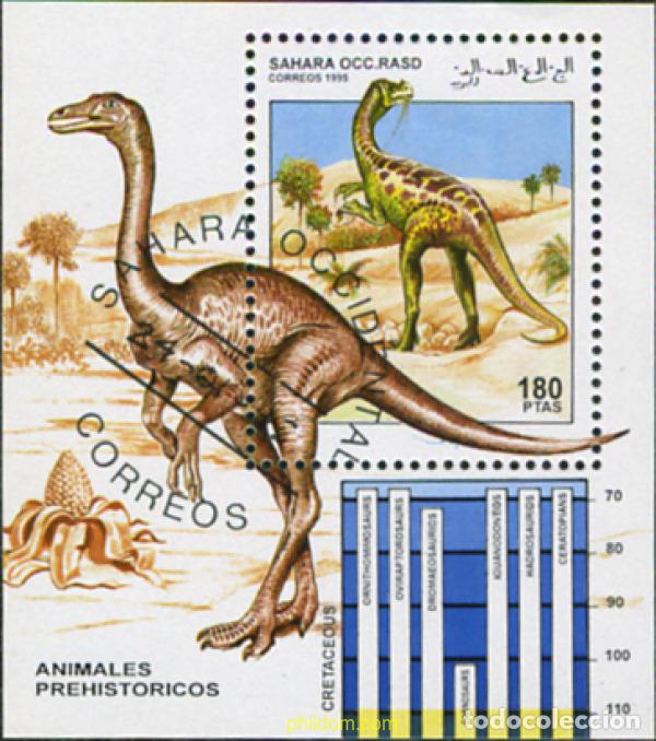 Sellos: 239292 USED REPUBLICA ARABE SAHAURI DEMOCRATICA 1995 FAUNA PREHISTORICA