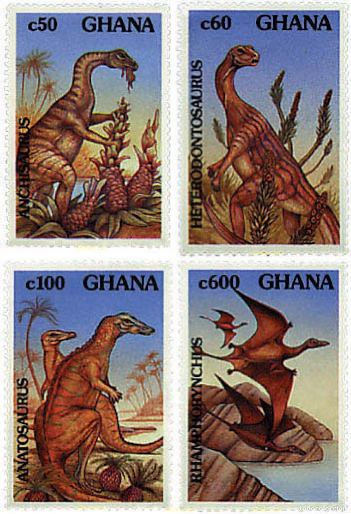 Sellos: 317410 MNH GHANA 1992 FAUNA PREHISTORICA DE AFRICA