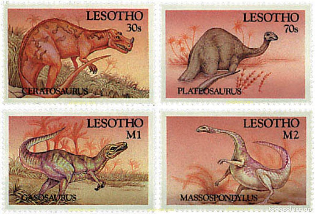 Sellos: 337947 MNH LESOTHO 1992 FAUNA PREHISTORICA