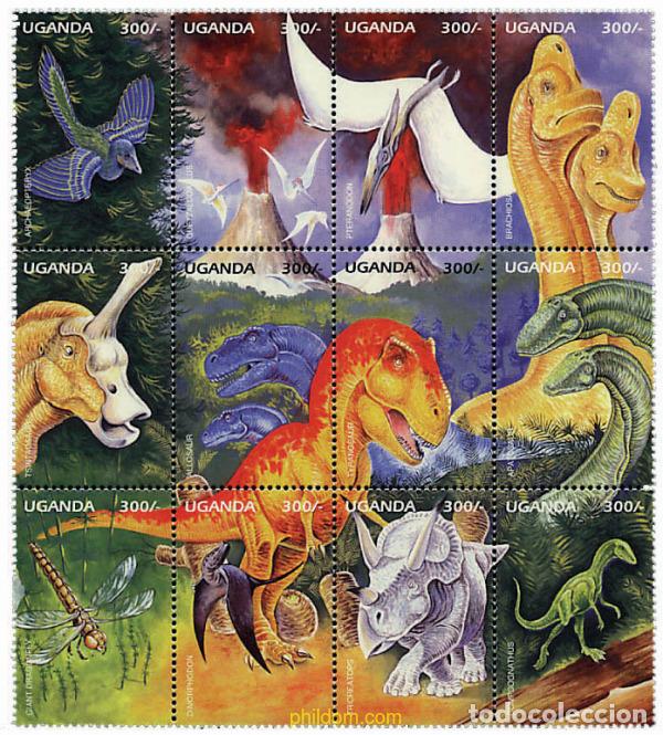 Selos: 1403 MNH UGANDA 1995 FAUNA PREHISTORICA