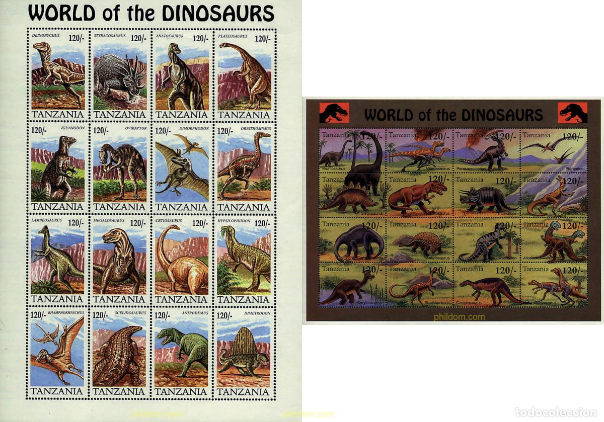 Sellos: 223243 MNH TANZANIA 1994 EL MUNDO DE LOS DINOSAUROS