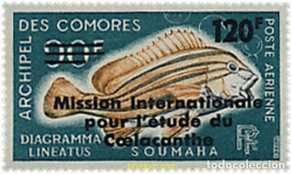 Sellos: 73019 MNH COMORES 1973 MISION INTERNACIONAL PARA EL ESTUDIO DEL CELACANTO
