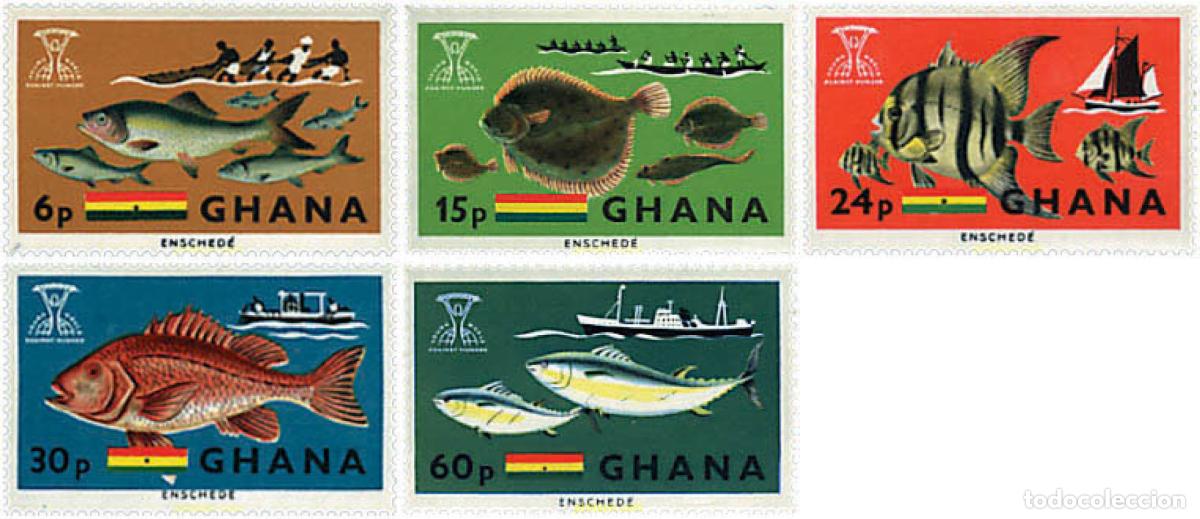 Sellos: 28397 MNH GHANA 1966 PECES