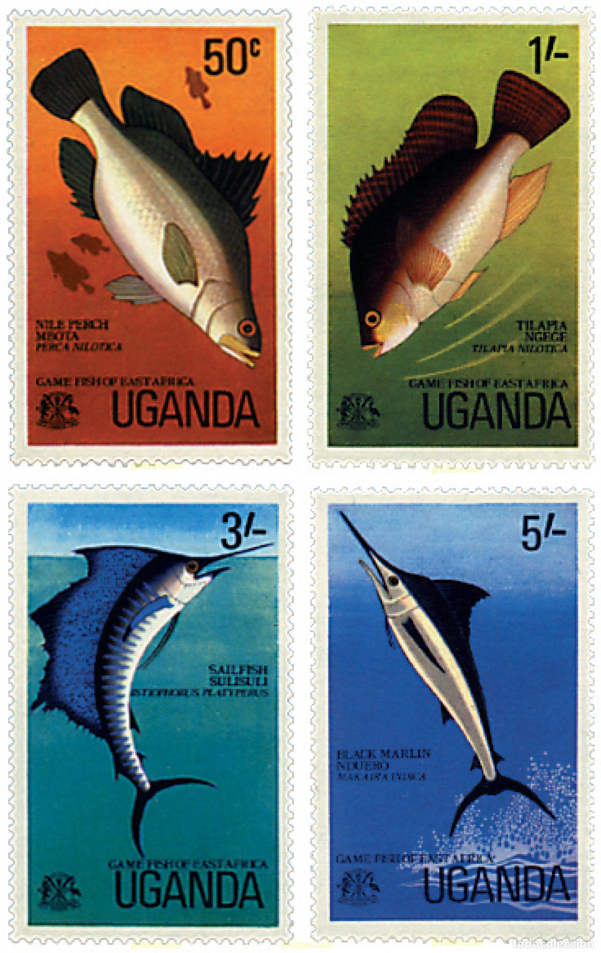 Sellos: 73726 MNH UGANDA 1977 PESCA DEPORTIVA