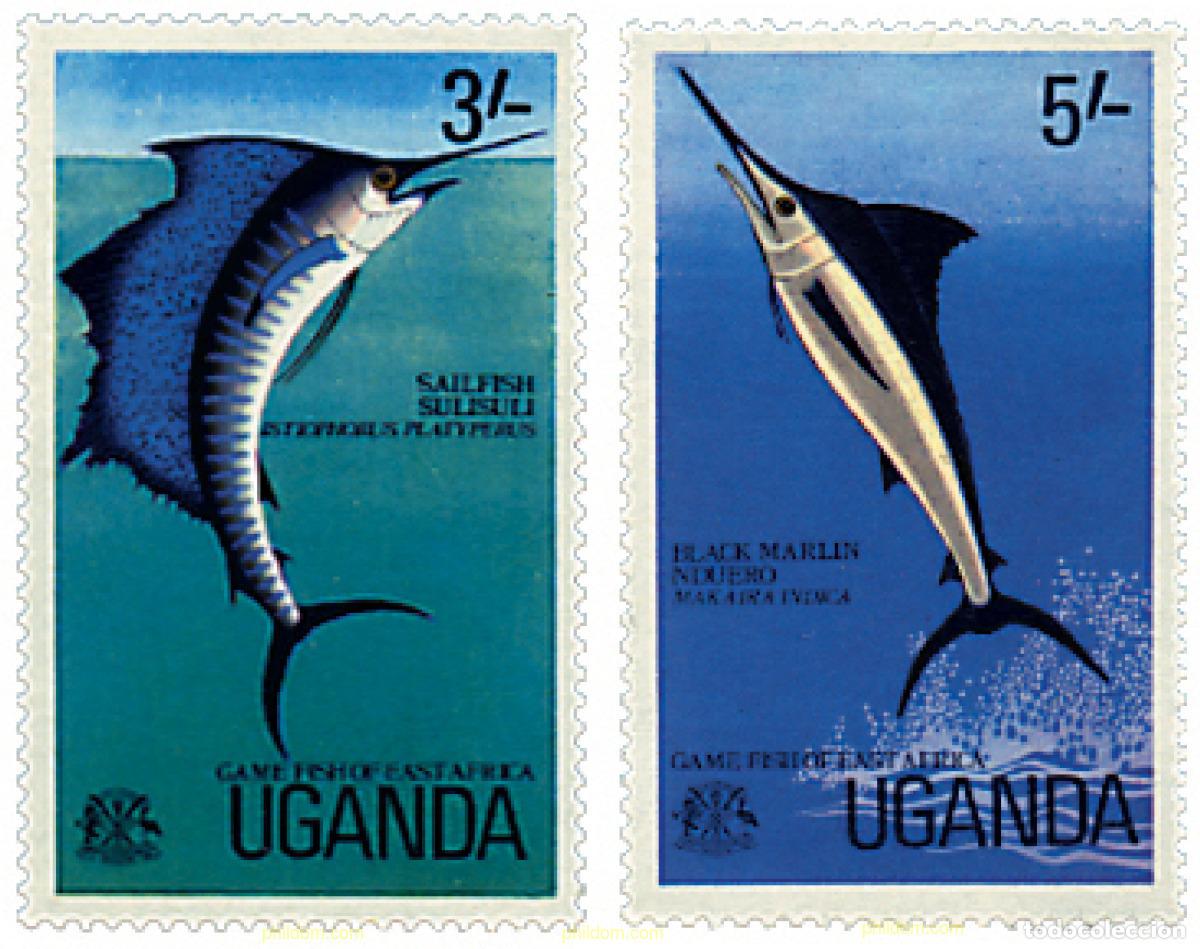 Sellos: 654601 MNH UGANDA 1977 PESCA DEPORTIVA