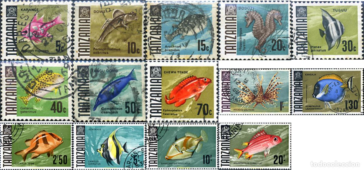 Sellos: 285866 USED TANZANIA 1967 PECES