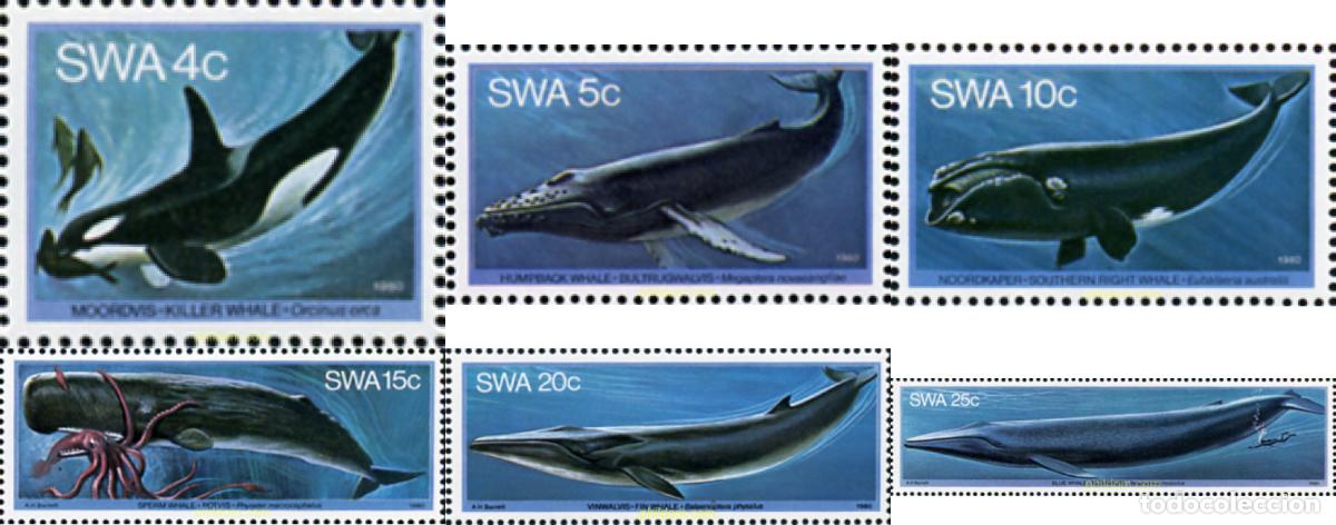 Sellos: 40503 MNH SUR OESTE AFRICANO 1980 BALLENAS