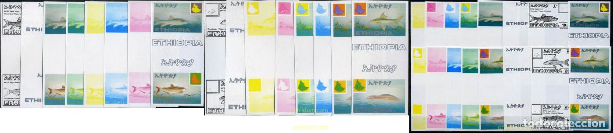 Sellos: 138399 MNH ETIOPIA 1985 PECES DE AGUA DULCE DE ETIOPIA