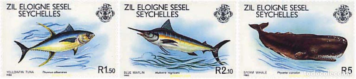 Sellos: 34742 MNH SEYCHELLES. Zil Eloigne Sesel 1980 FAUNA MARINA