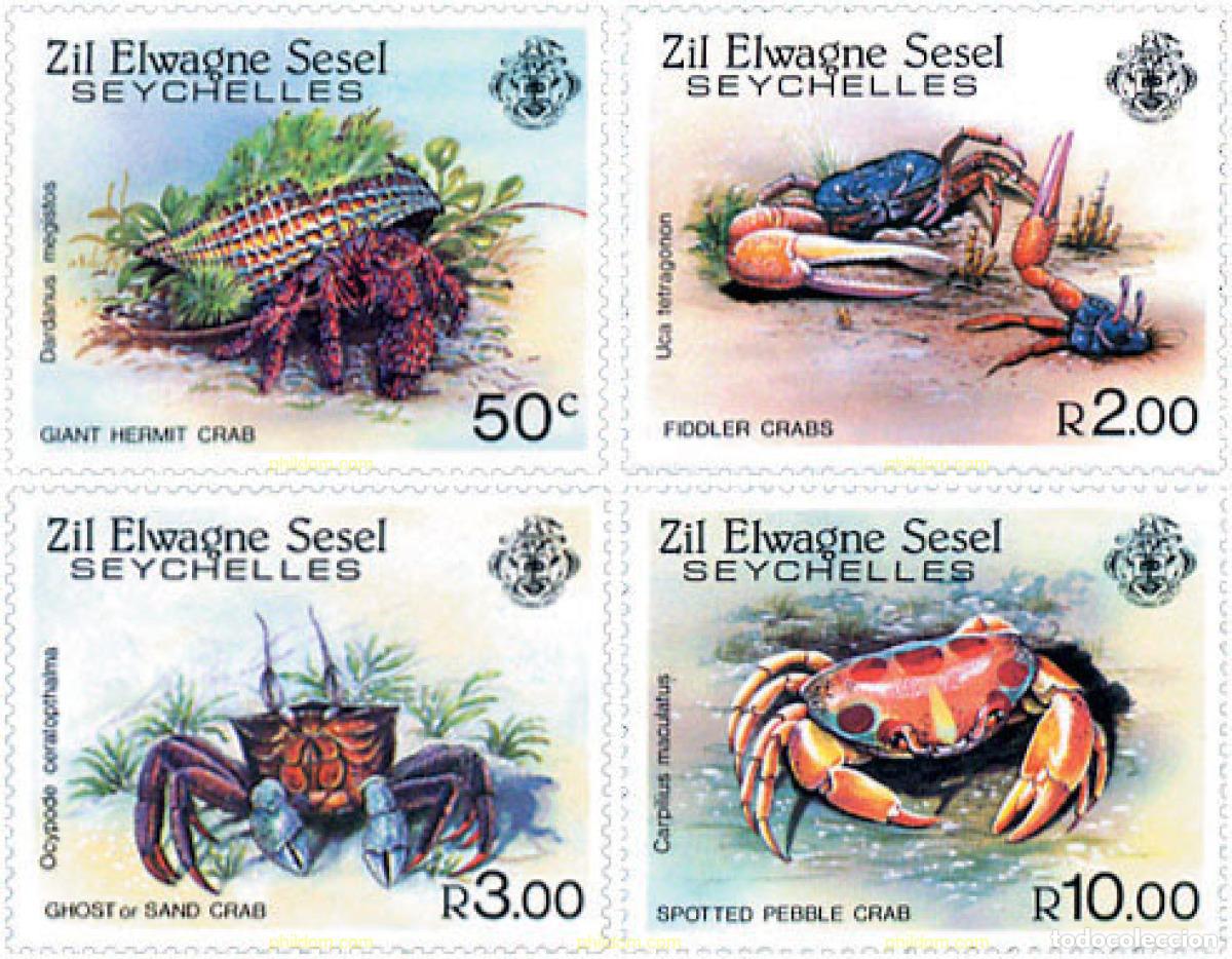 Sellos: 34745 MNH SEYCHELLES. Zil Elwagne Sesel 1984 CRUSTACEOS