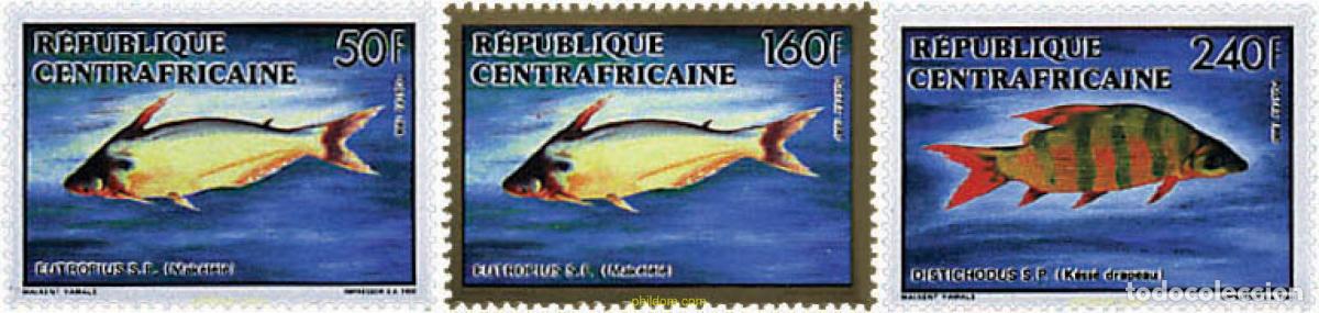 Sellos: 28567 MNH CENTROAFRICANA 1991 PECES