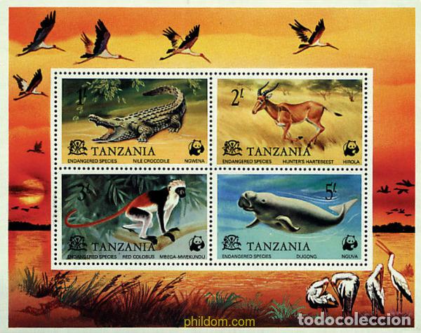 Sellos: 75522 MNH TANZANIA 1977 FAUNA EN PELIGRO DE EXTINCION