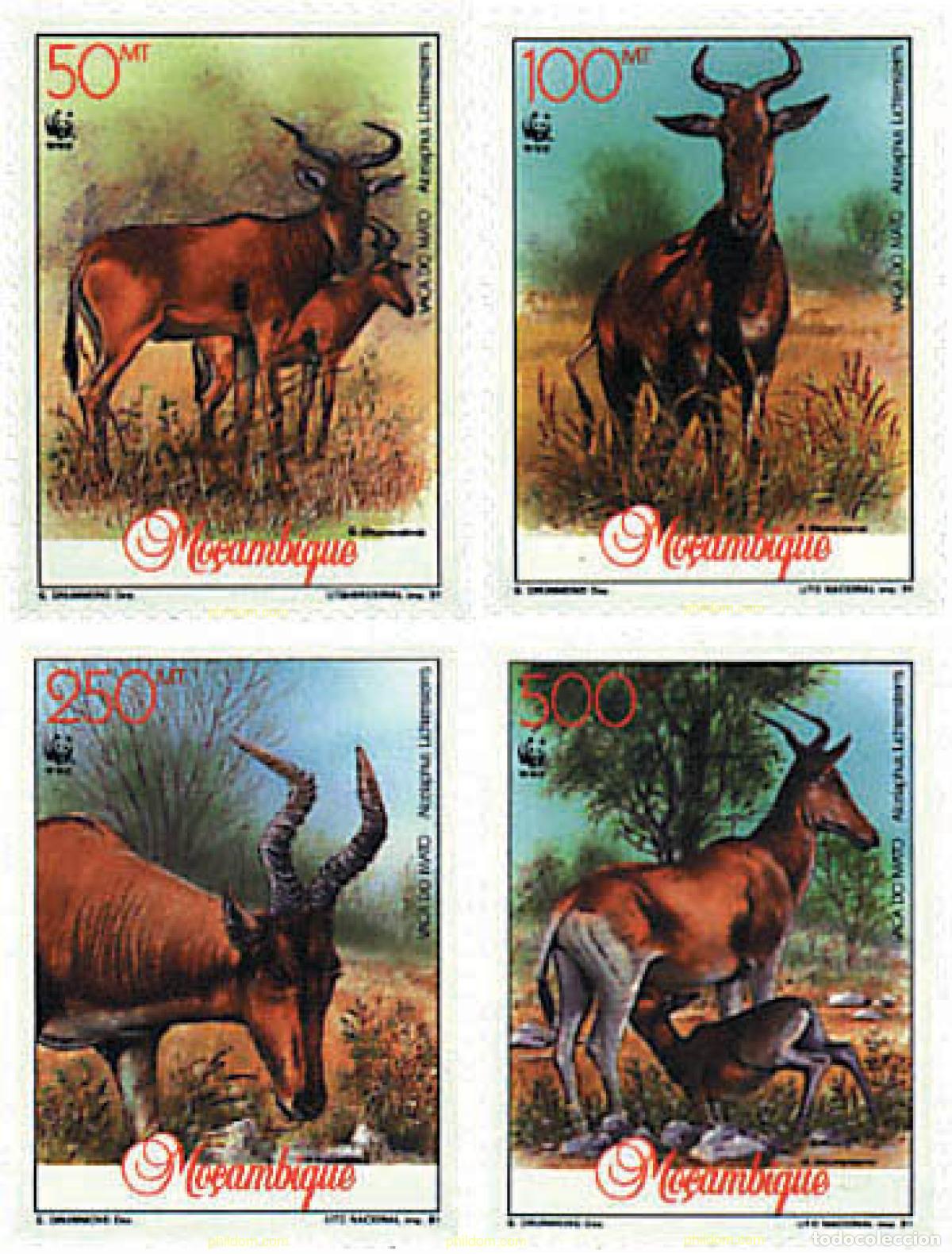 Sellos: 74091 MNH MOZAMBIQUE 1991 HARTEBEEST DE LICHTENSTEIN