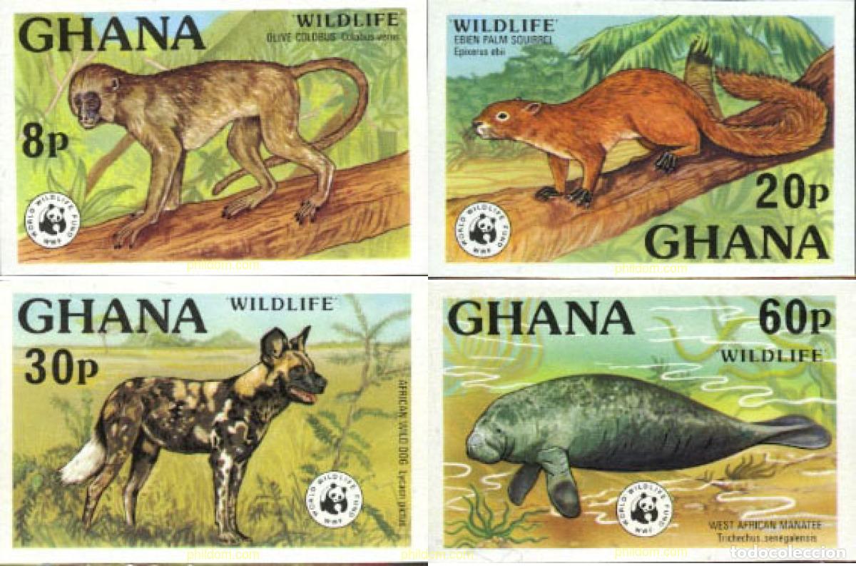 Sellos: 19600 MNH GHANA 1977 PROTECCION DE LA NATURALEZA