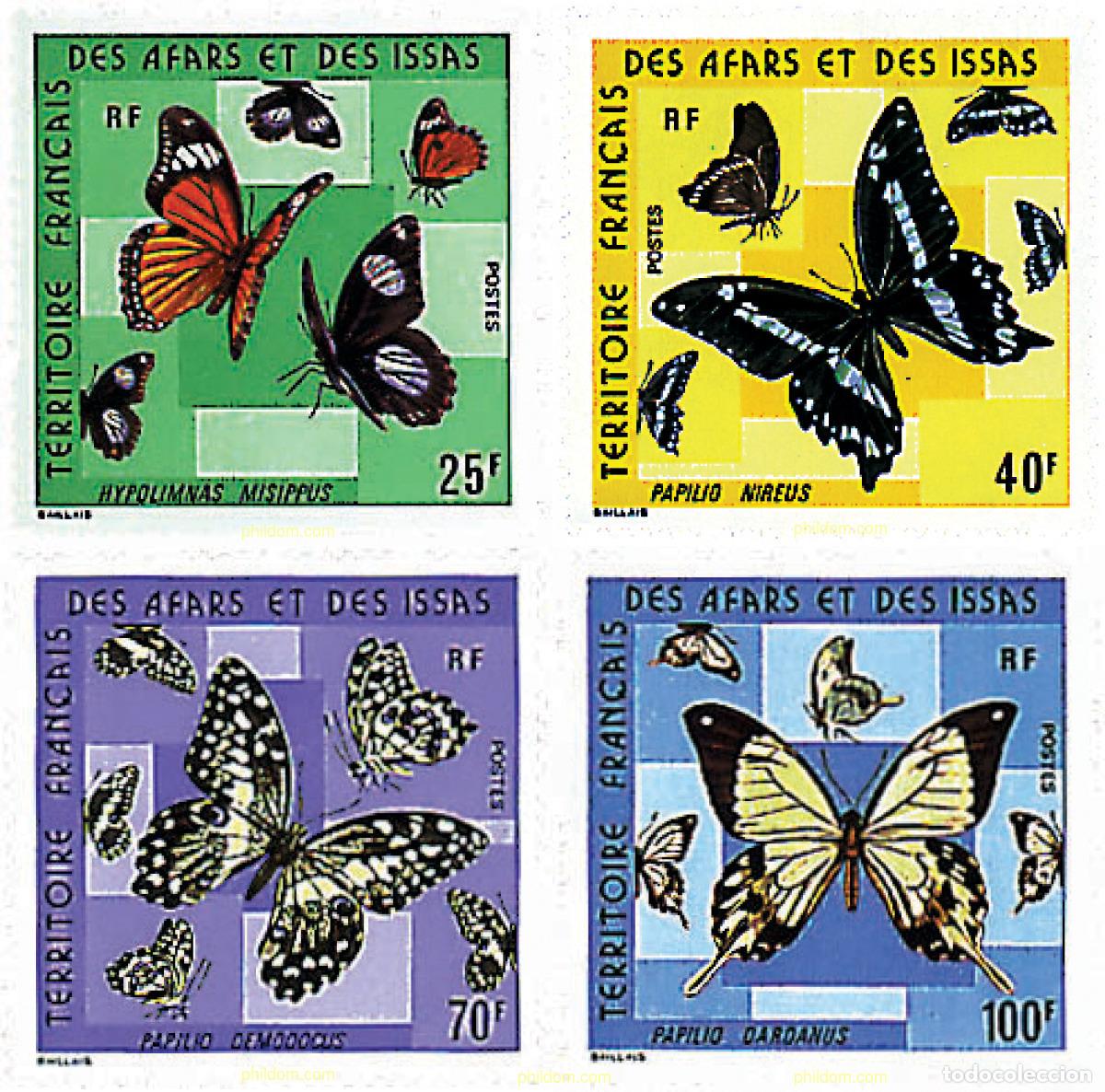 Sellos: 75524 MNH AFARS E ISSAS 1975 MARIPOSAS