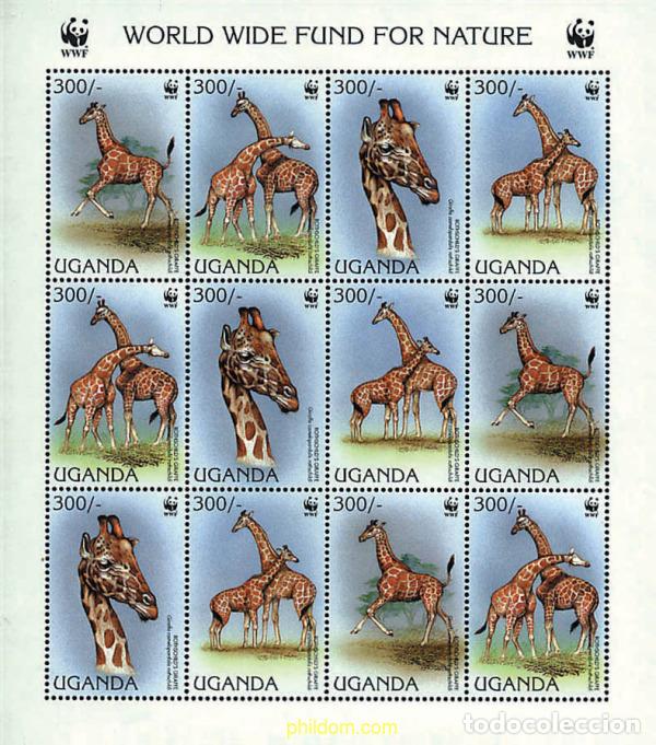 Sellos: 12681 MNH UGANDA 1997 JIRAFA DE ROTHSCHILD