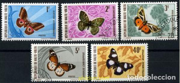Sellos: 206870 USED ALTO VOLTA 1971 MARIPOSAS