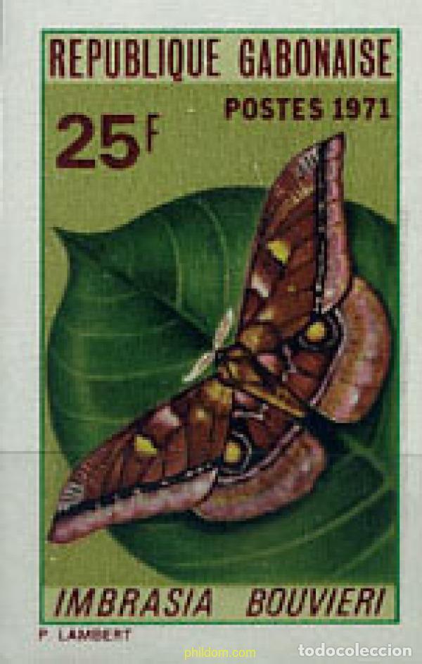 Sellos: 221417 MNH GABON 1971 MARIPOSAS