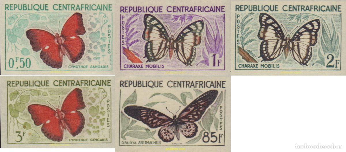 Sellos: 572323 MNH CENTROAFRICANA 1960 MARIPOSAS