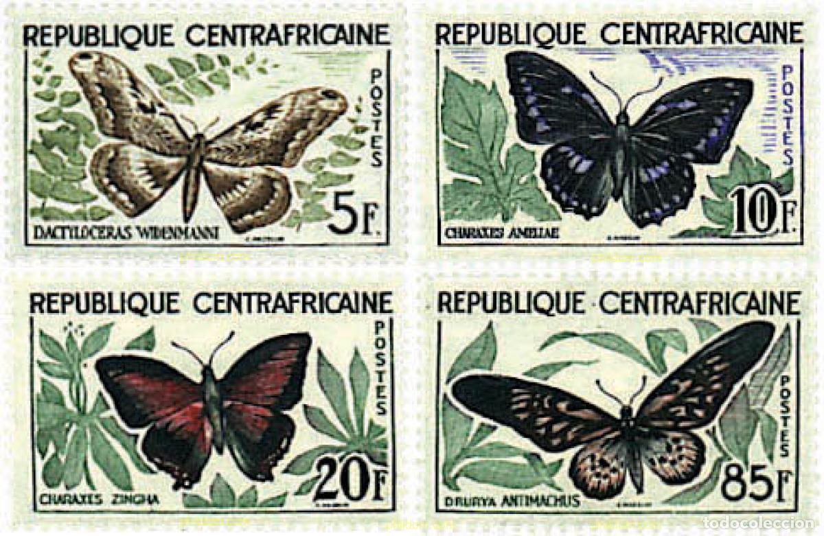 Sellos: 668007 MNH CENTROAFRICANA 1960 MARIPOSAS