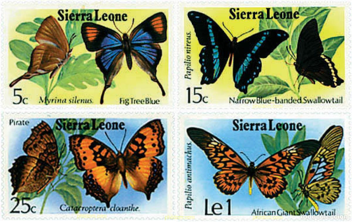 Sellos: 76924 MNH SIERRA LEONA 1979 MARIPOSAS