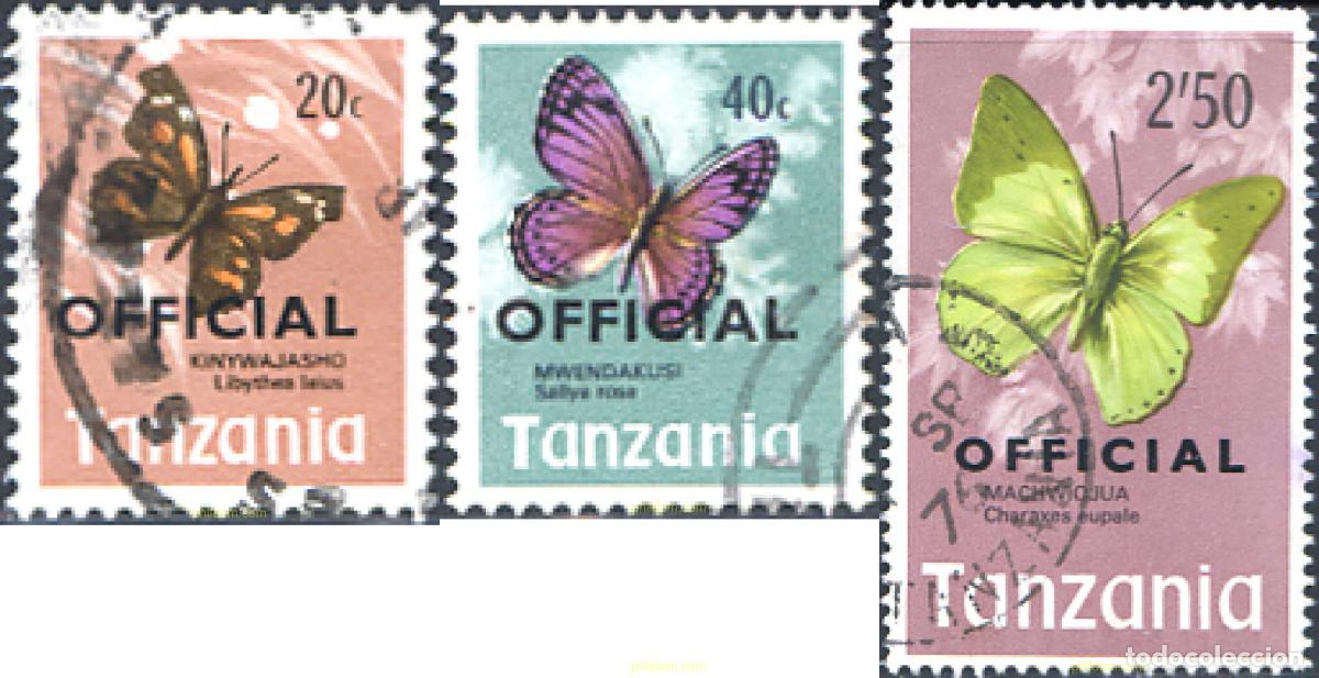 Sellos: 285869 USED TANZANIA 1973 MARIPOSAS