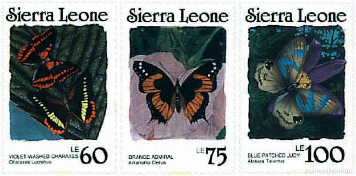 Sellos: 361953 MNH SIERRA LEONA 1987 MARIPOSAS