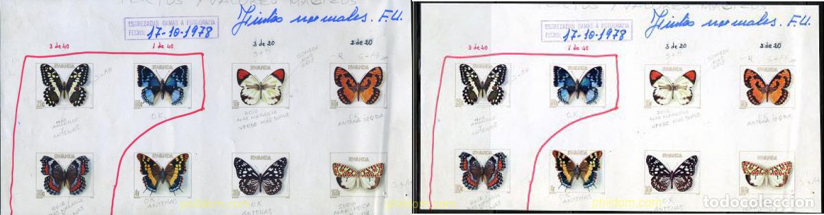 Sellos: 221898 MNH RUANDA 1979 MARIPOSAS