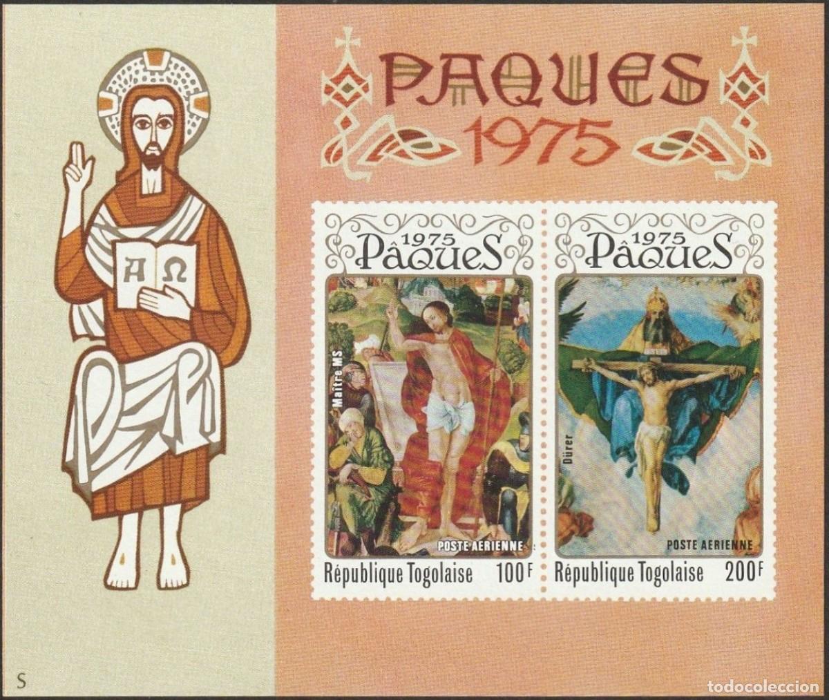 Sellos: TOGO 1975 SHEET MNH EASTER PASCUA PAQUES OSTERN MAESTRO MS Y DURER ARTE PINTURAS ART PAINTINGS