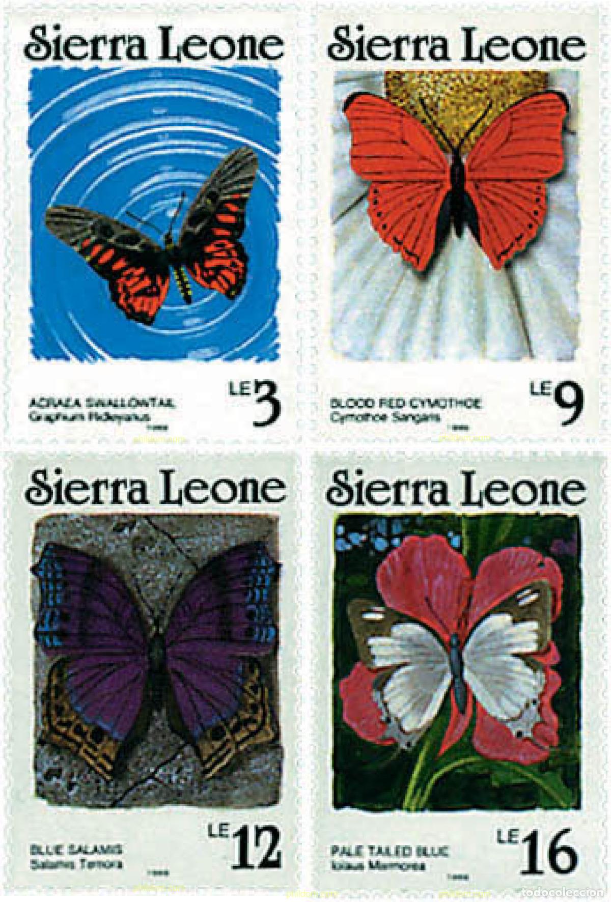 Sellos: 95079 MNH SIERRA LEONA 1989 MARIPOSAS