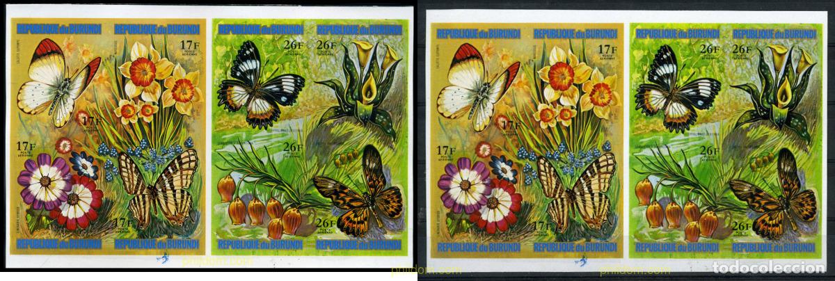 Sellos: 15039 MNH BURUNDI 1973 MARIPOSAS Y FLORES