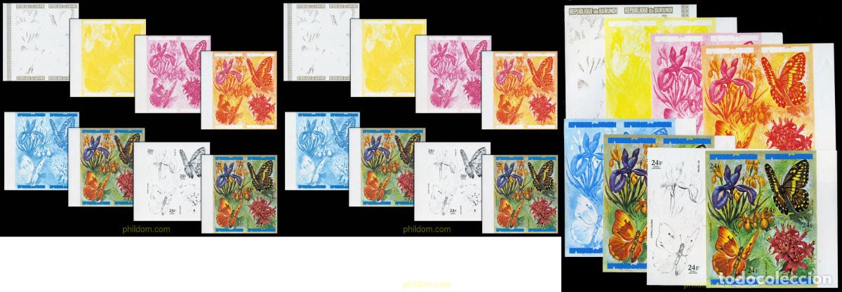 Sellos: 204440 MNH BURUNDI 1973 MARIPOSAS Y FLORES
