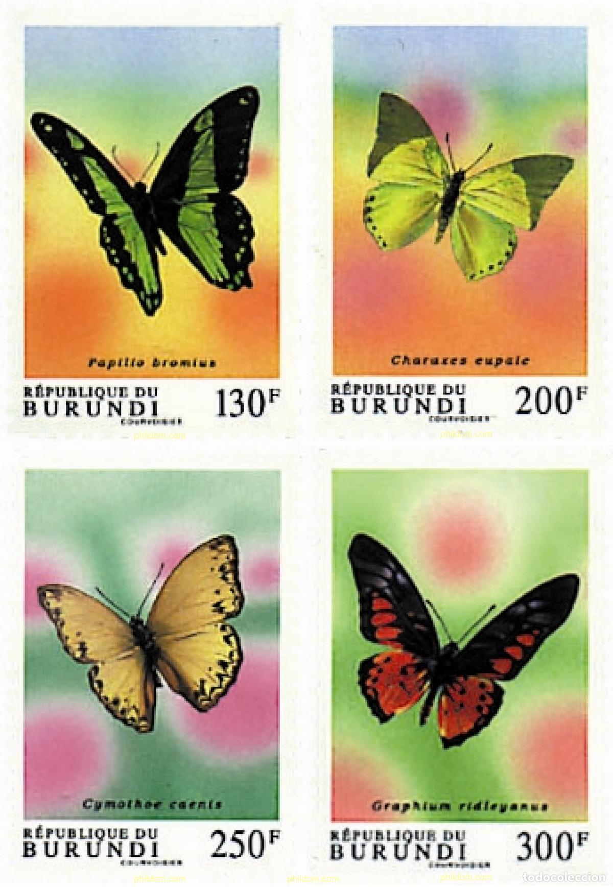 Stamps: 77550 MNH BURUNDI 1993 MARIPOSAS DE BURUNDI