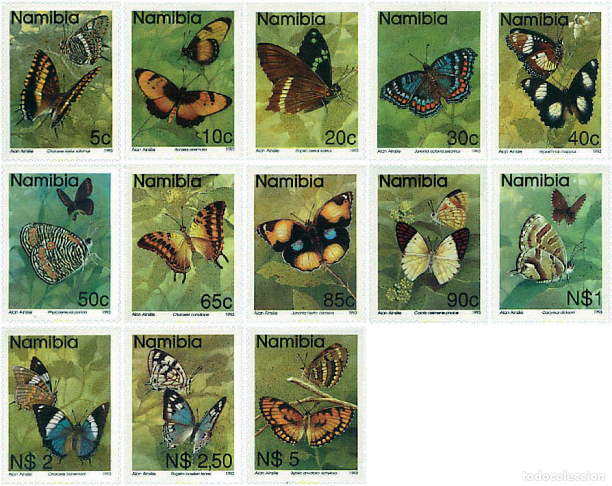 Stamps: 77334 MNH NAMIBIA 1993 MARIPOSAS