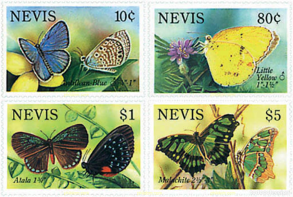 Sellos: 347407 MNH NEVIS 1993 MARIPOSAS