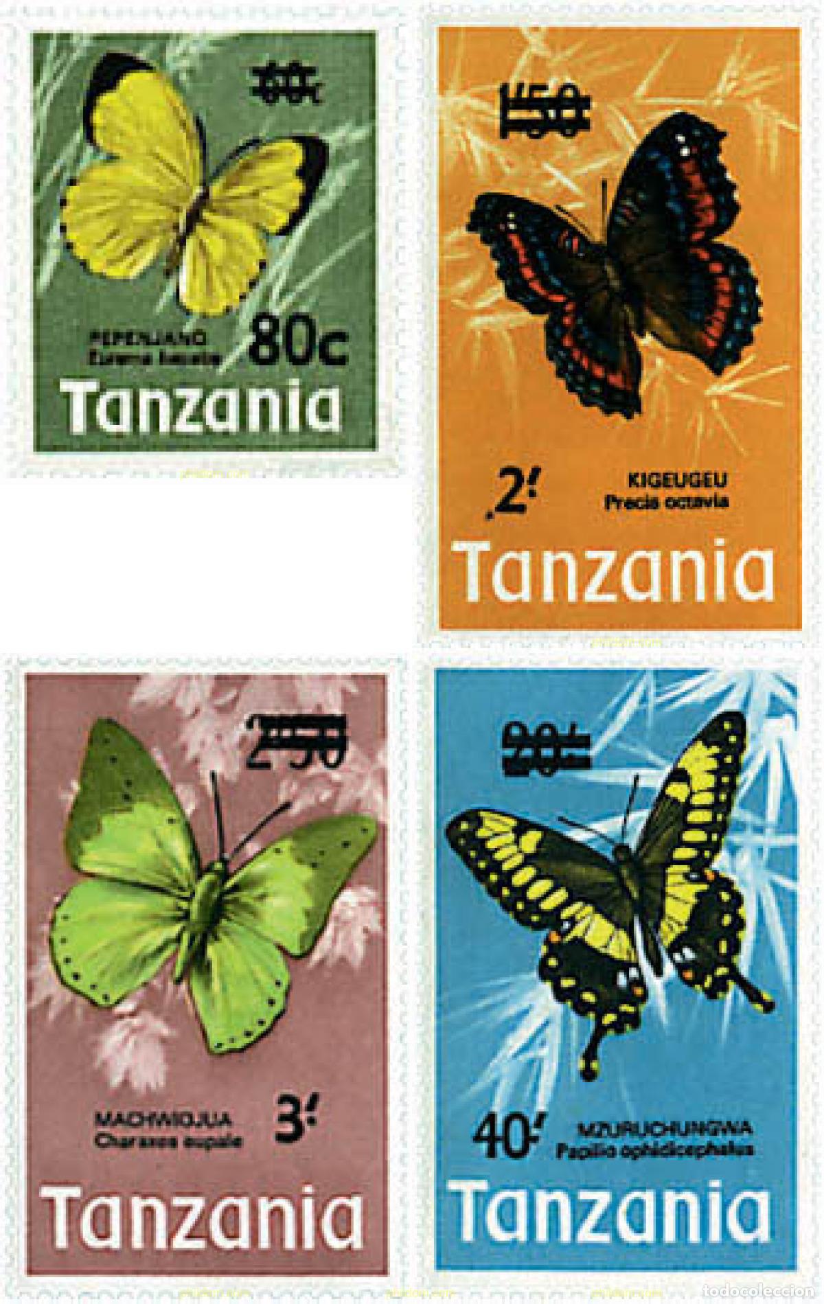 Sellos: 77012 MNH TANZANIA 1975 MARIPOSAS