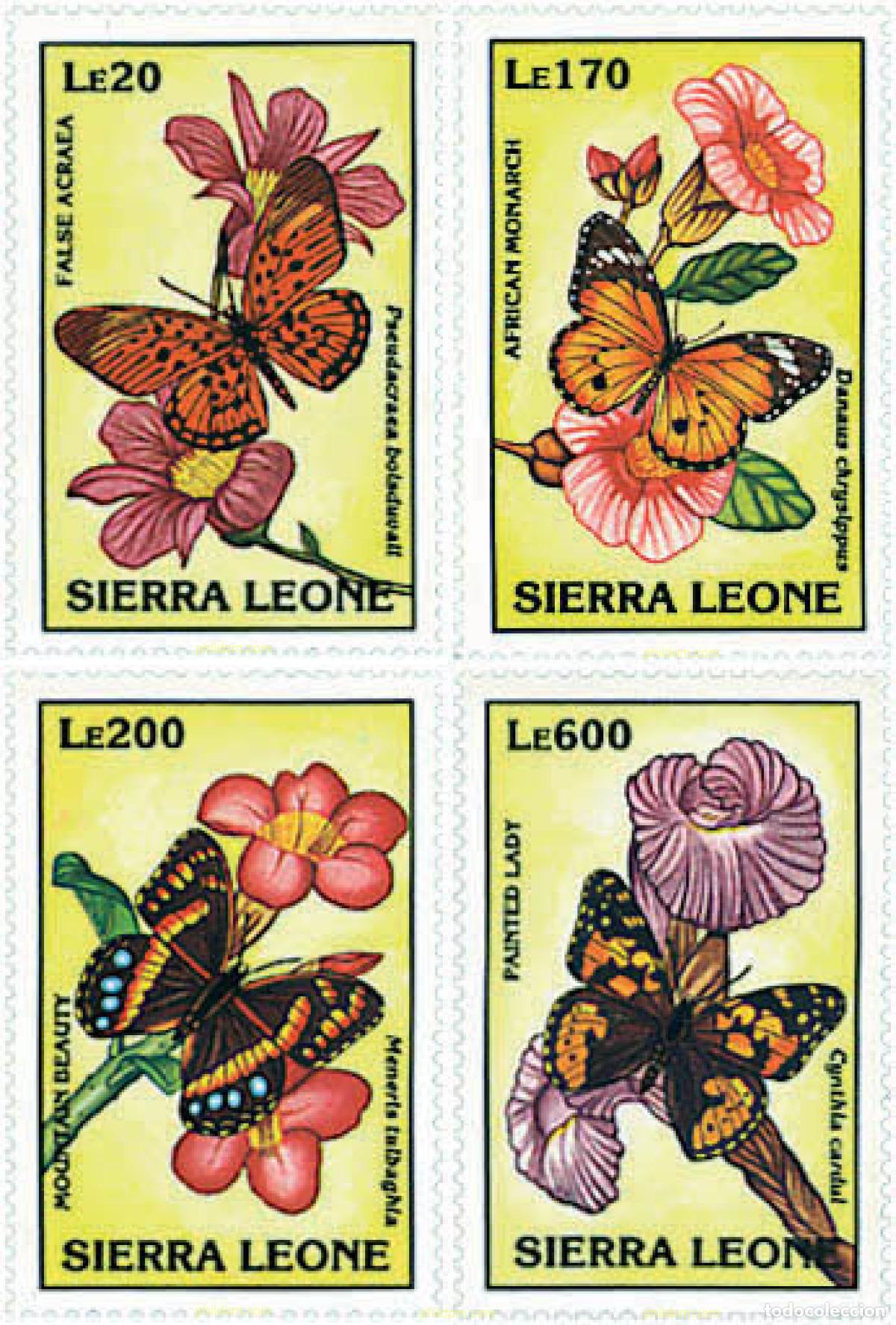 Sellos: 241788 MNH SIERRA LEONA 1993 MARIPOSAS