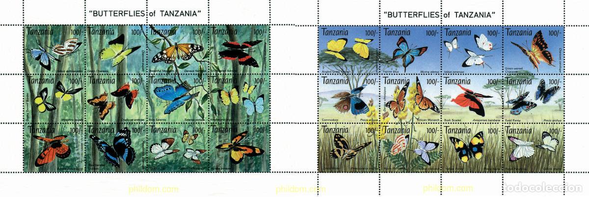 Sellos: 238714 MNH TANZANIA 1993 MARIPOSAS DE TANZANIA